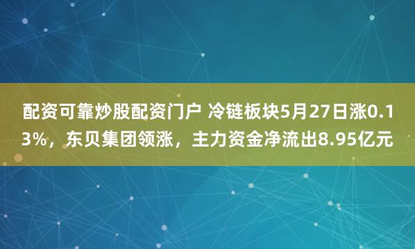 配资可靠炒股配资门户 冷链板块5月27日涨0.13%，东贝集团领涨，主力资金净流出8.95亿元